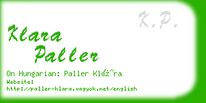 klara paller business card